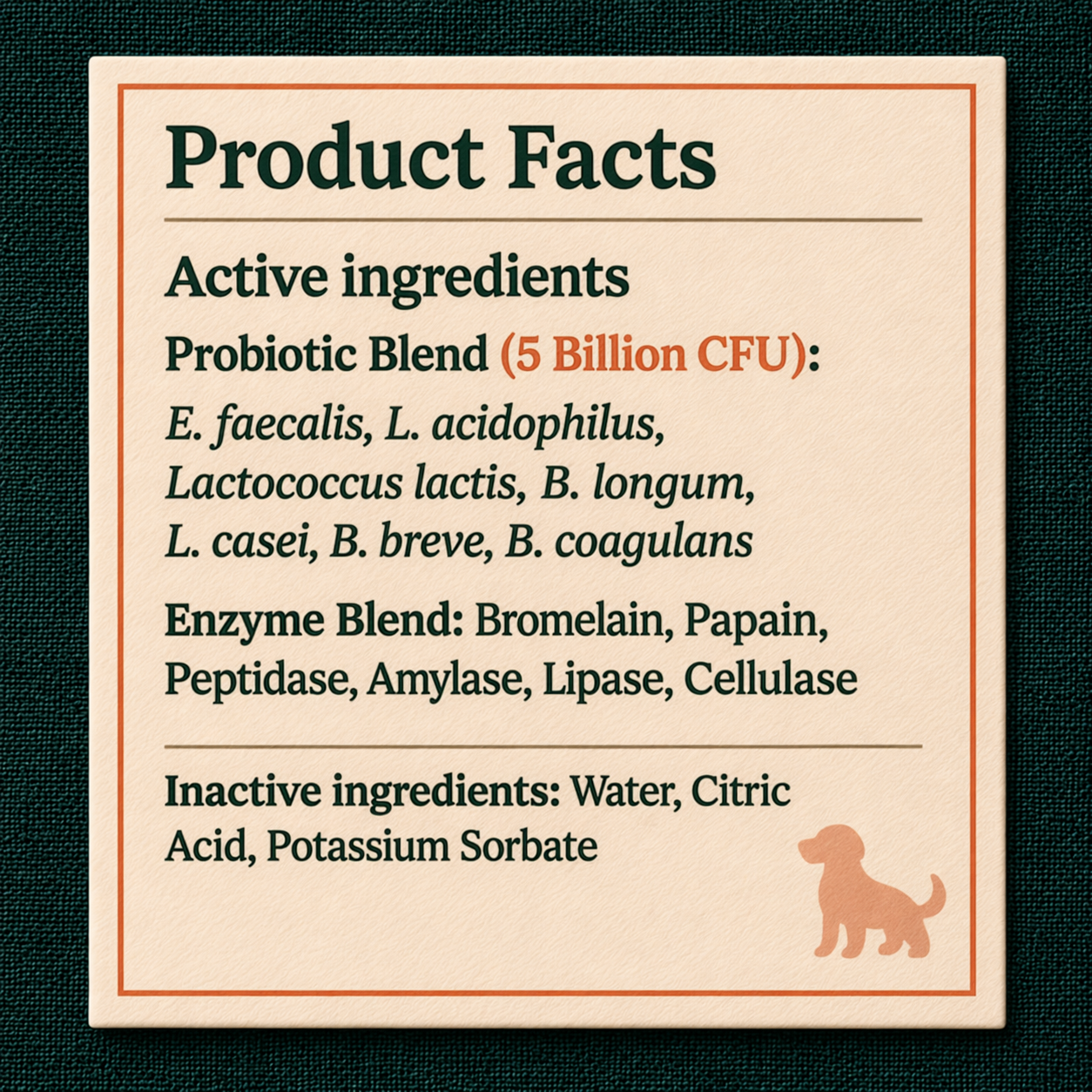 Liquid Probiotic Drops for Dogs (60mL)