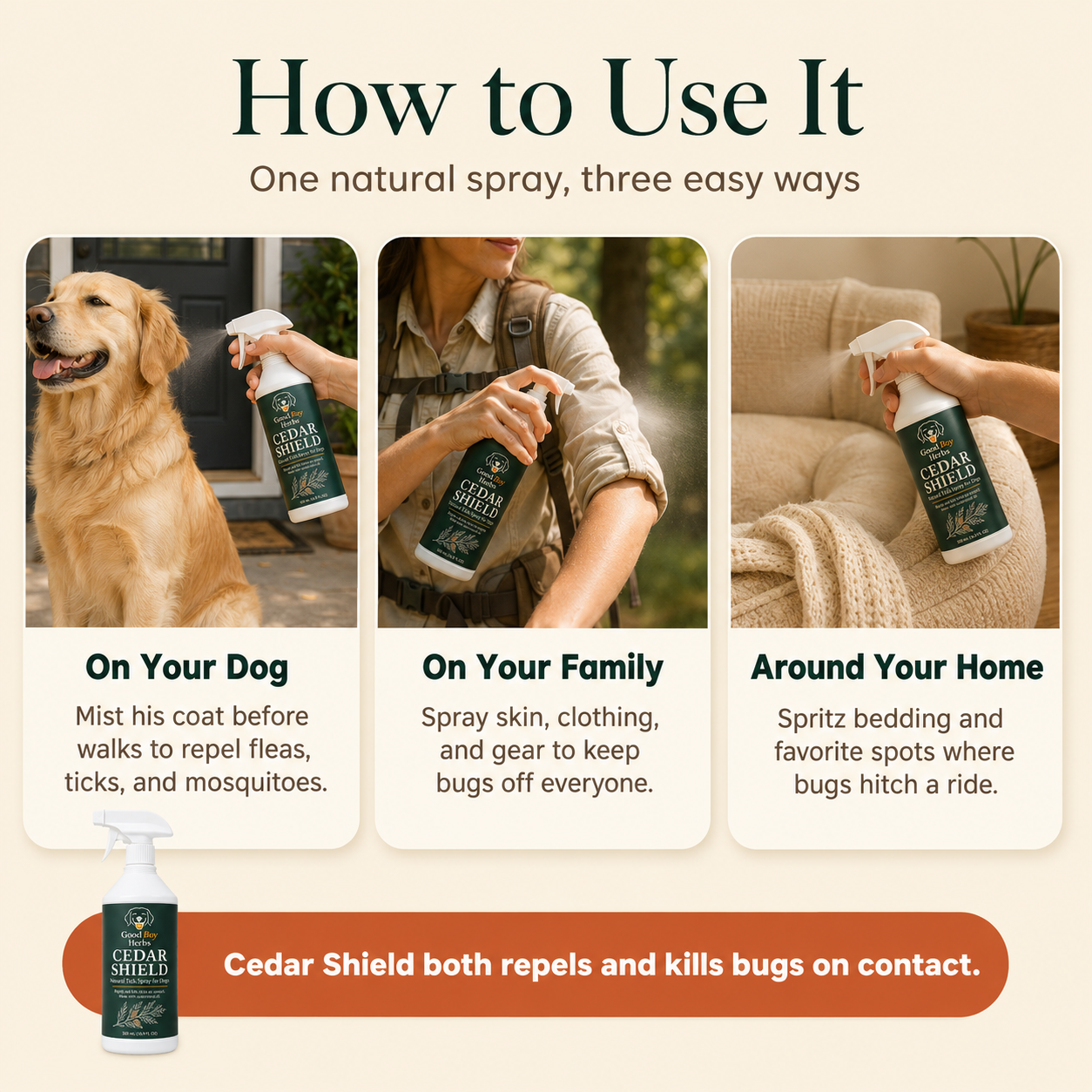 Cedar Shield - Natural Bug Spray For Dogs