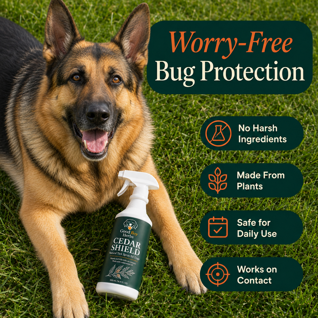 Cedar Shield - Natural Bug Spray For Dogs