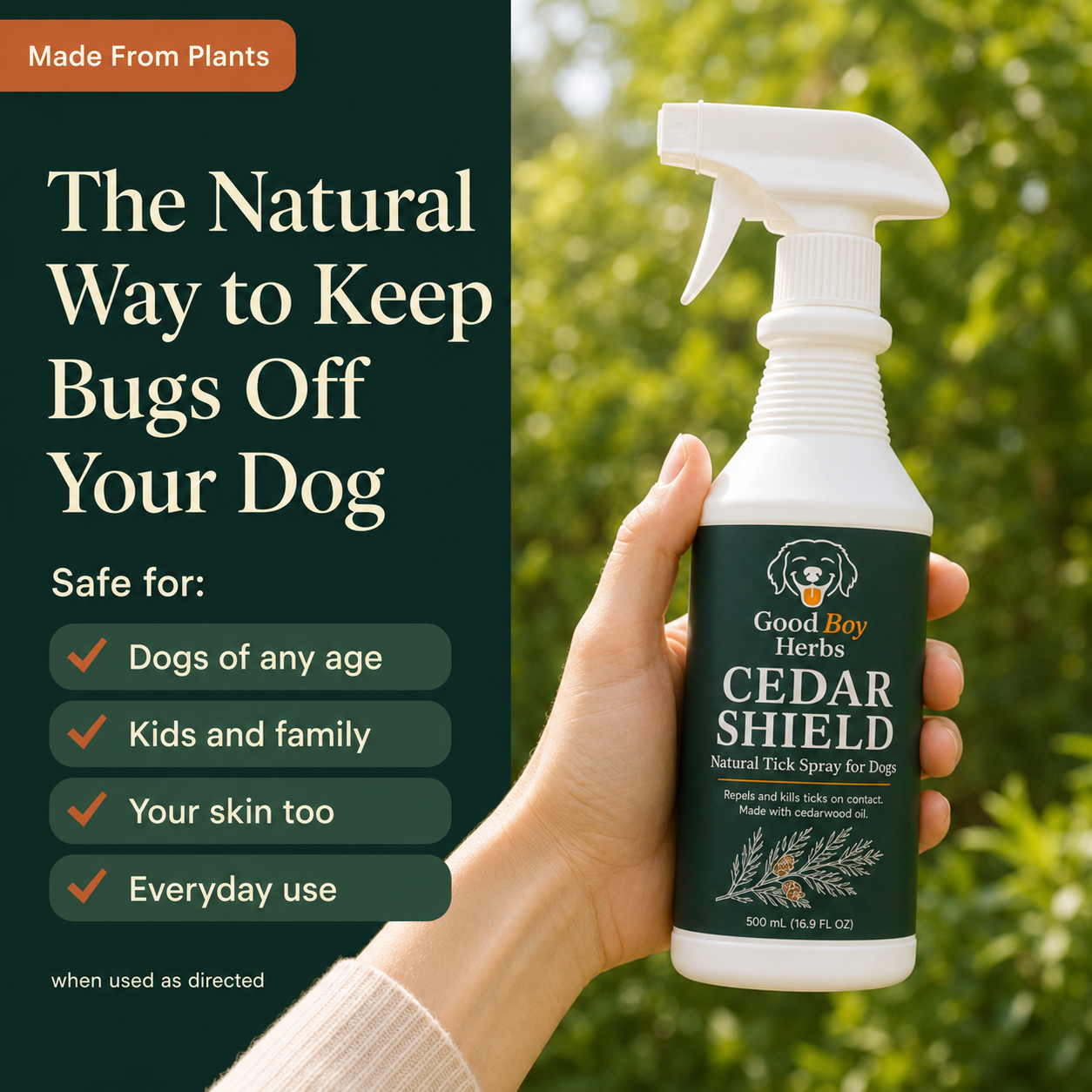 Cedar Shield - Natural Bug Spray For Dogs